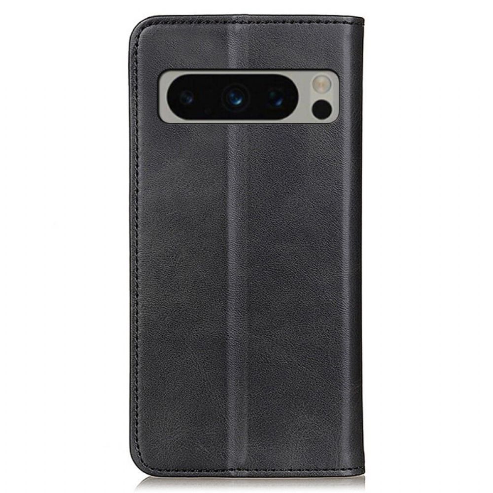 Flip Case Google Pixel 8 Pro Stilvolles Spaltleder