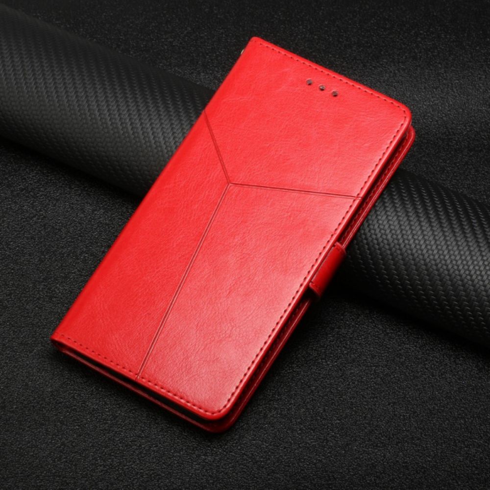 Flip Case Für Huawei Nova 8i / Honor 50 Lite Geo Y Design Lederstil