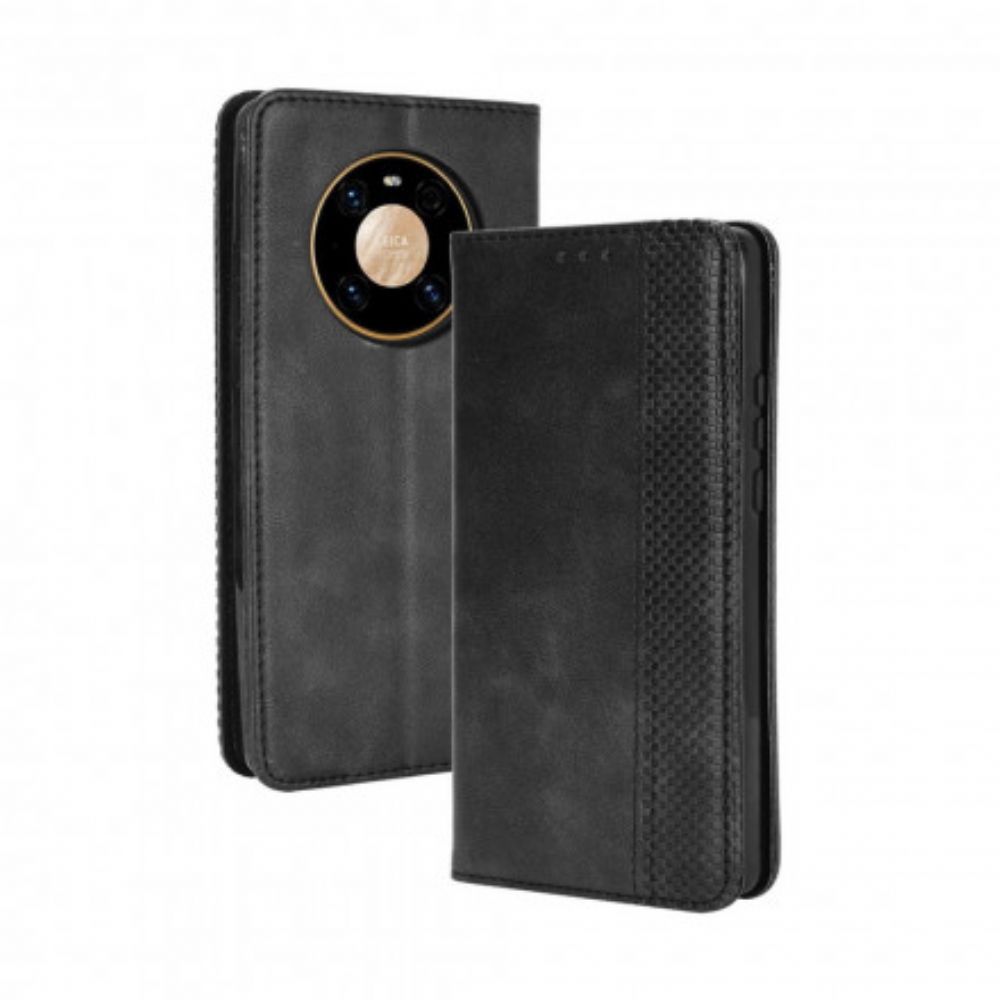 Schutzhülle Für Huawei Mate 40 Pro Flip Case Stilisierter Vintage-ledereffekt