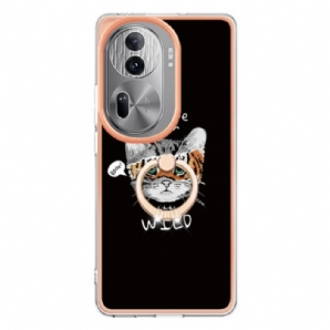 Hülle Für Oppo Reno 11 Pro 5g Ring-support-katzen- Und Tigermuster