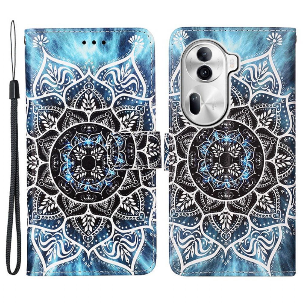 Lederhüllen Oppo Reno 11 Pro 5g Blumenmandala Mit Riemen