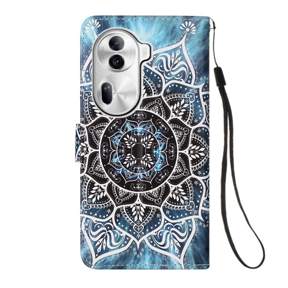 Lederhüllen Oppo Reno 11 Pro 5g Blumenmandala Mit Riemen