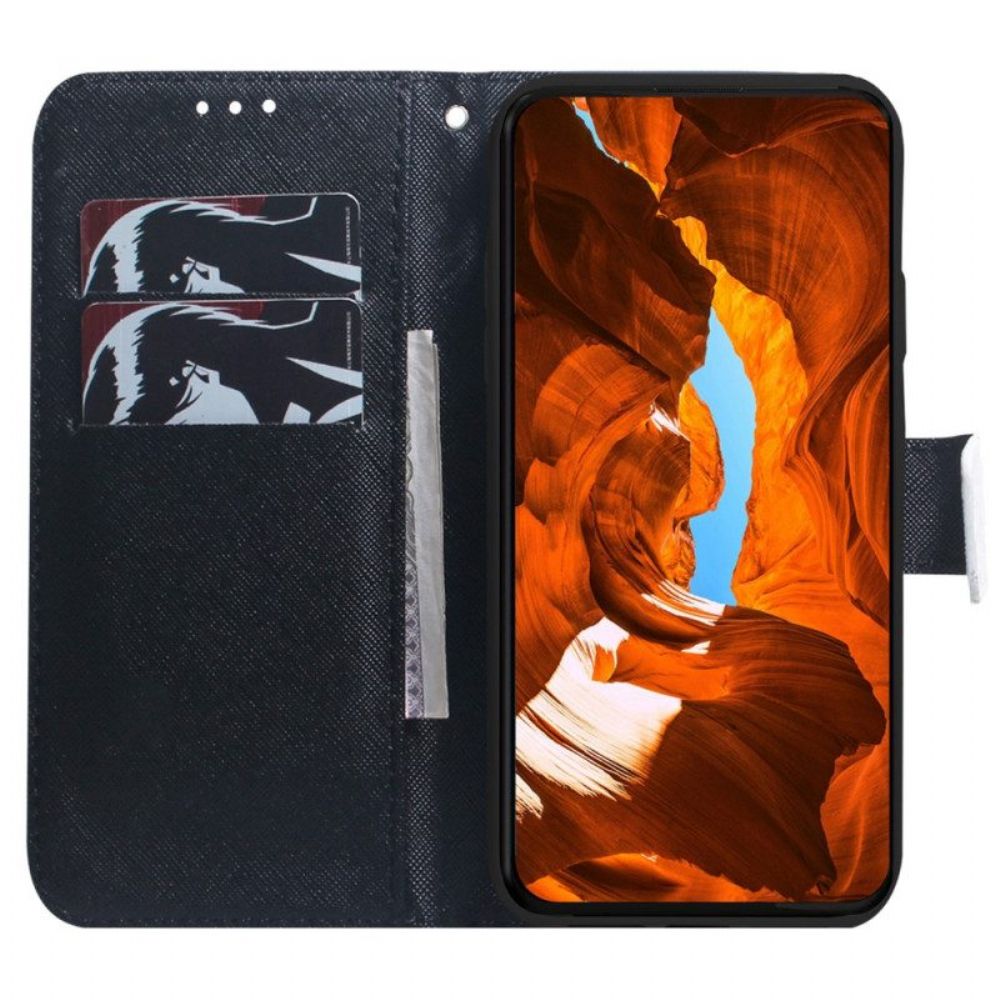 Flip Case Für Xiaomi 13 Pro Mit Kordel Riemchenpanda