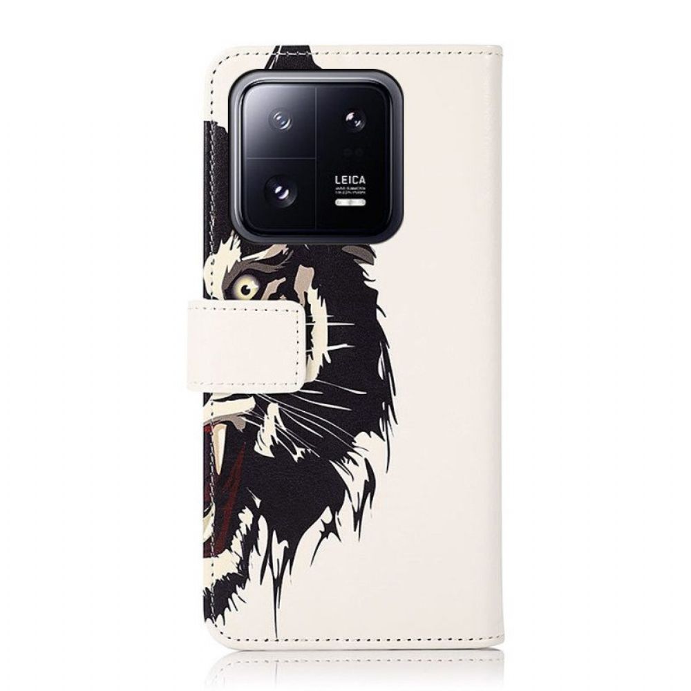 Lederhüllen Für Xiaomi 13 Pro Wilder Tiger