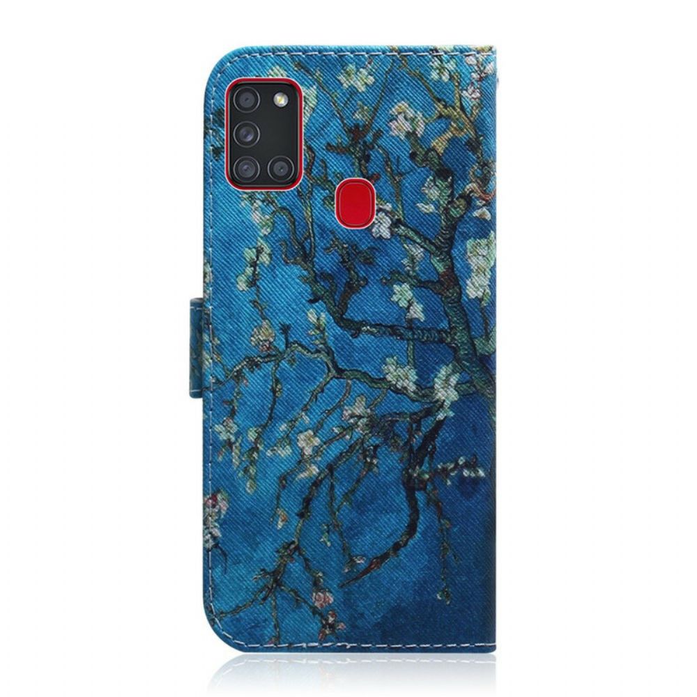 Flip Case Für Samsung Galaxy A21s Blühender Ast