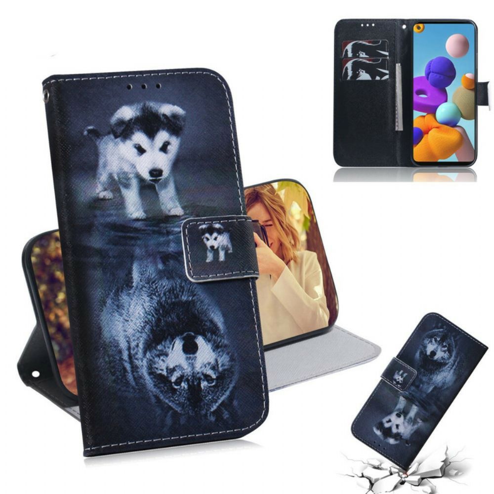 Flip Case Für Samsung Galaxy A21s Ernesto Der Wolf