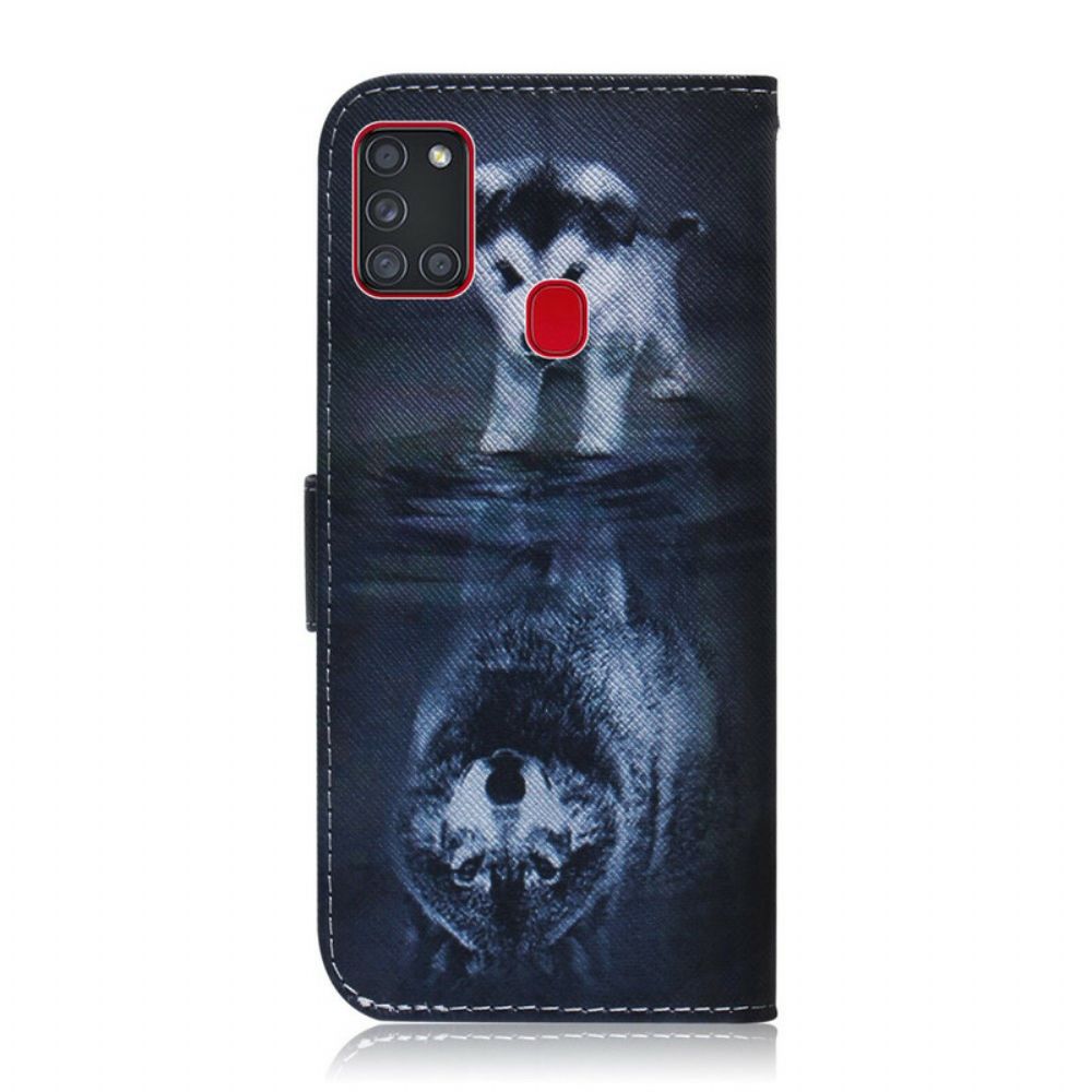 Flip Case Für Samsung Galaxy A21s Ernesto Der Wolf