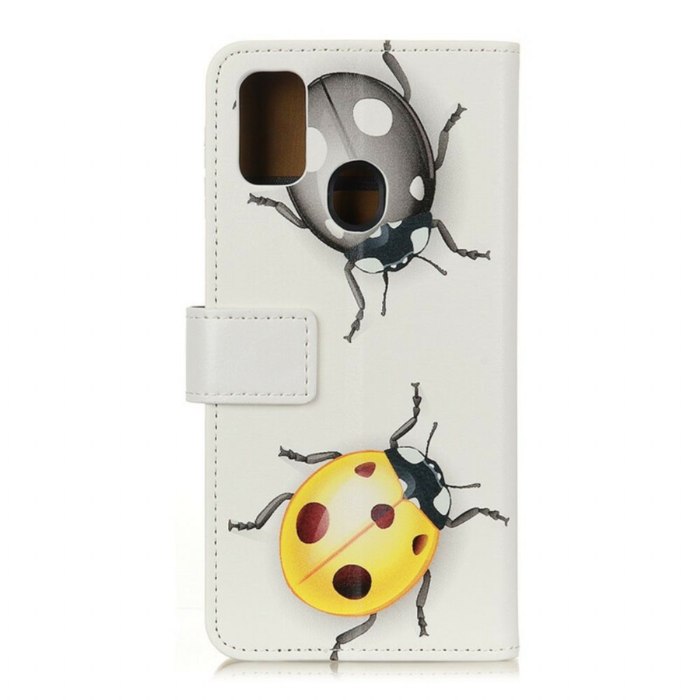 Flip Case Für Samsung Galaxy A21s Marienkäfer