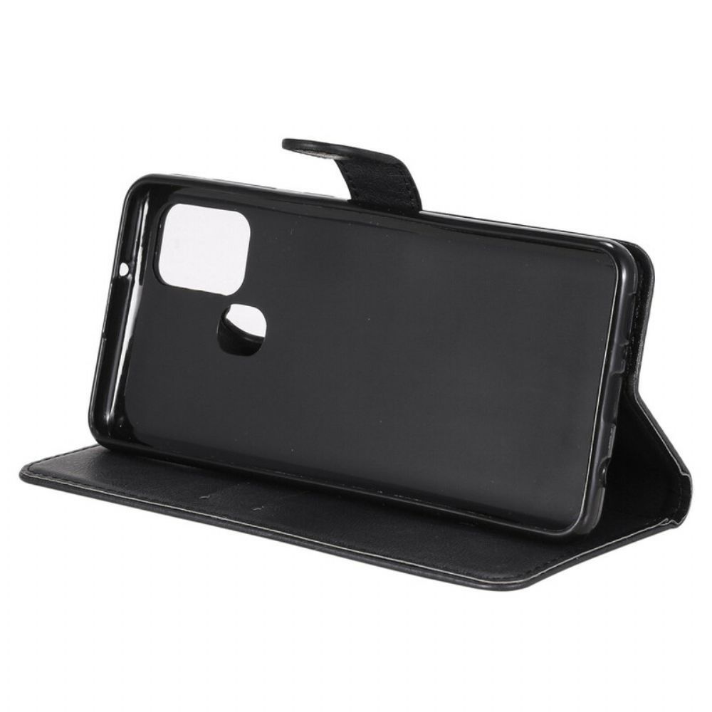 Flip Case Für Samsung Galaxy A21s Mit Kordel Armband Lederoptik