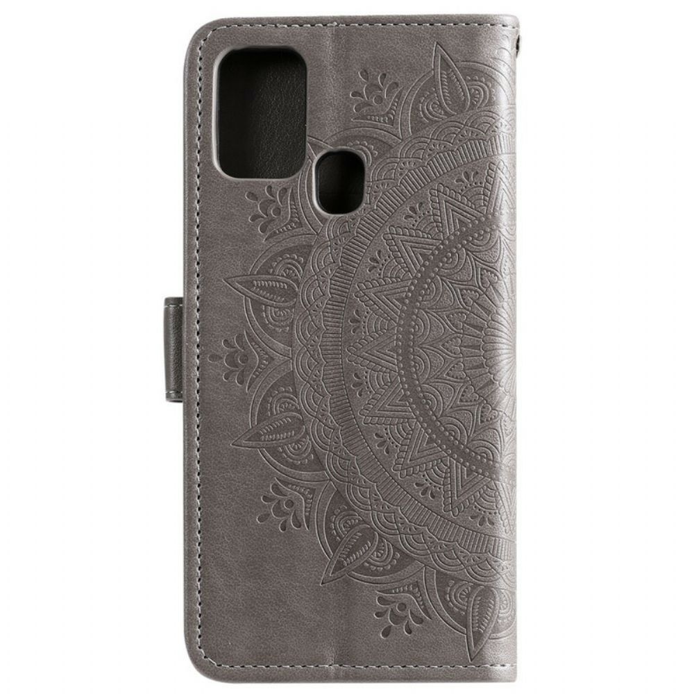 Flip Case Für Samsung Galaxy A21s Sonnen-mandala