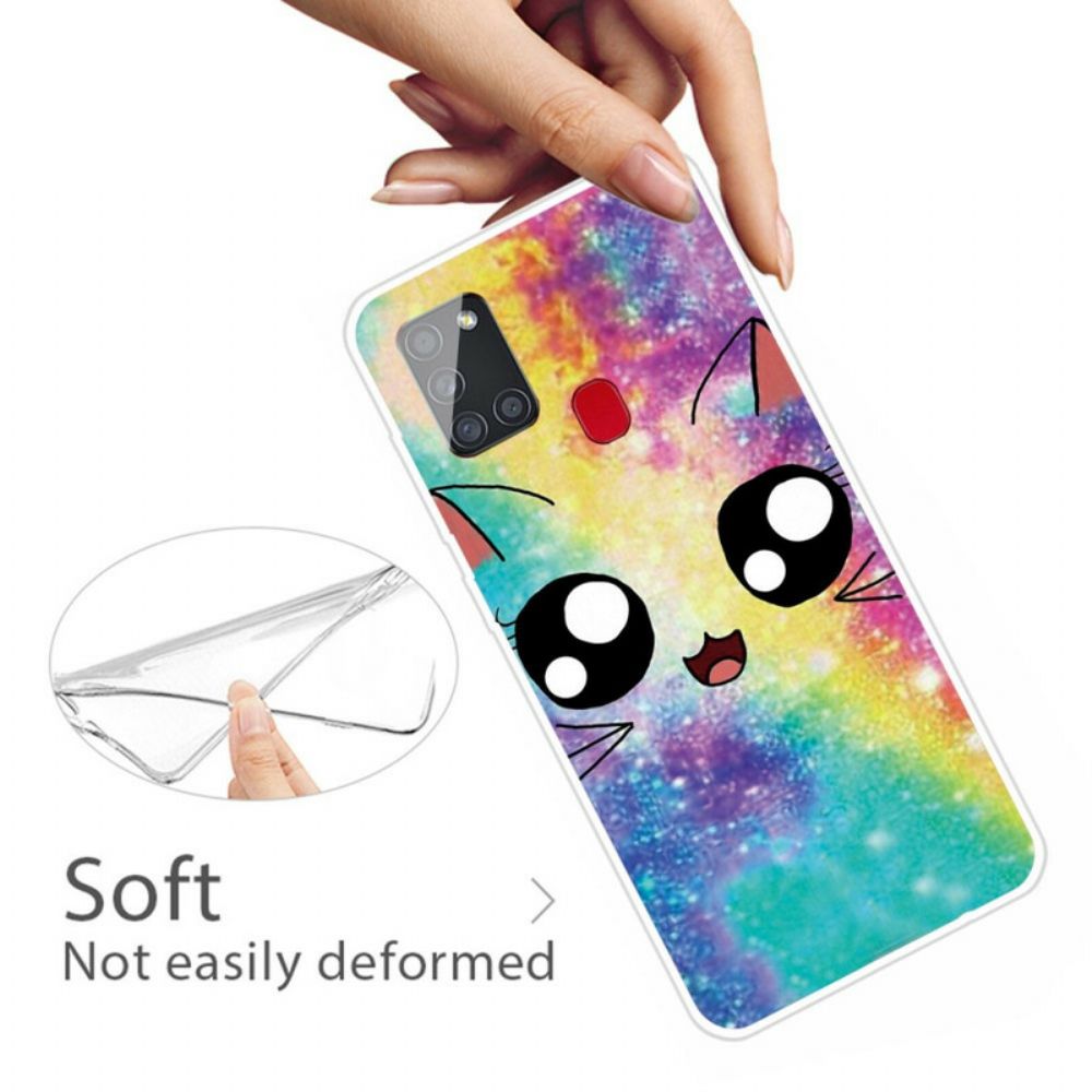 Handyhülle Für Samsung Galaxy A21s Cartoon-katze