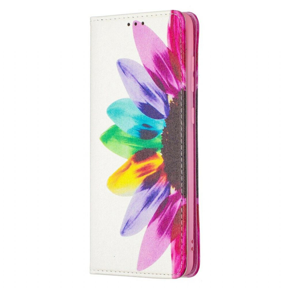 Lederhüllen Für Samsung Galaxy A21s Aquarell Blume