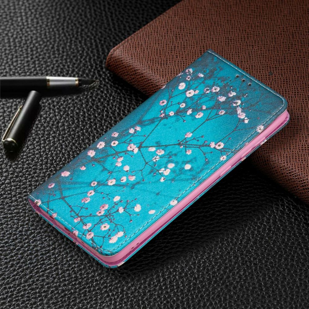 Schutzhülle Für Samsung Galaxy A21s Flip Case Blühende Zweige