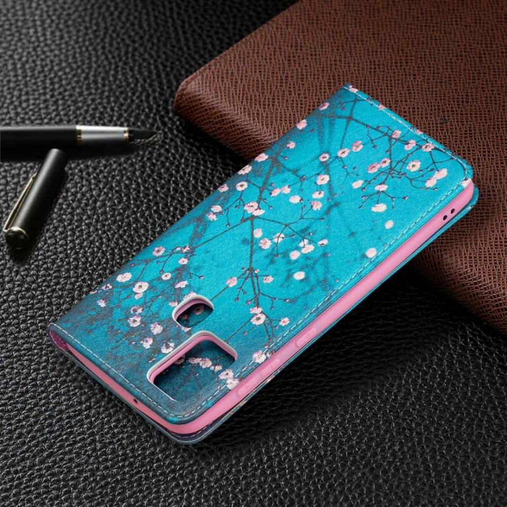 Schutzhülle Für Samsung Galaxy A21s Flip Case Blühende Zweige