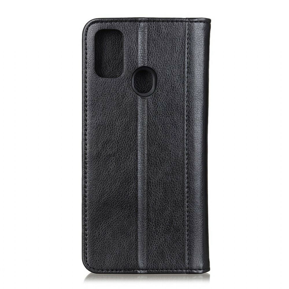 Schutzhülle Für Samsung Galaxy A21s Flip Case Elegance Litschi-spaltleder