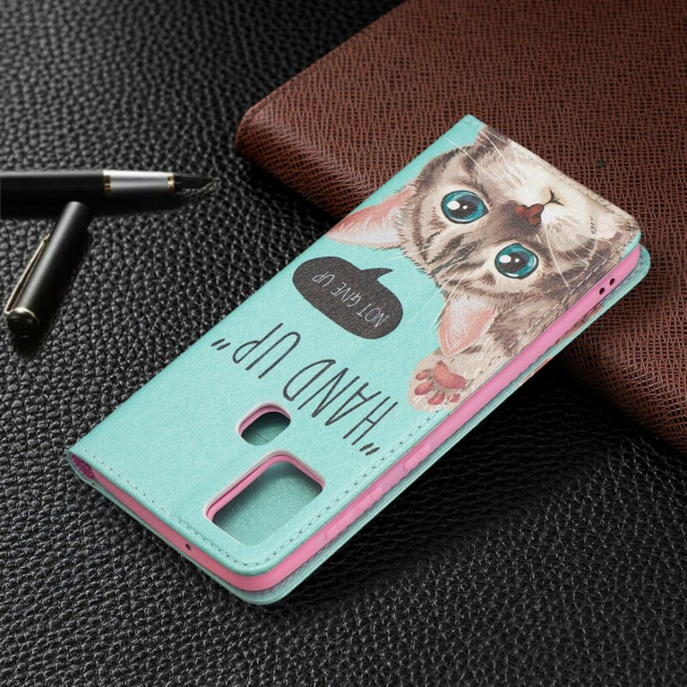 Schutzhülle Für Samsung Galaxy A21s Flip Case Hand Hoch