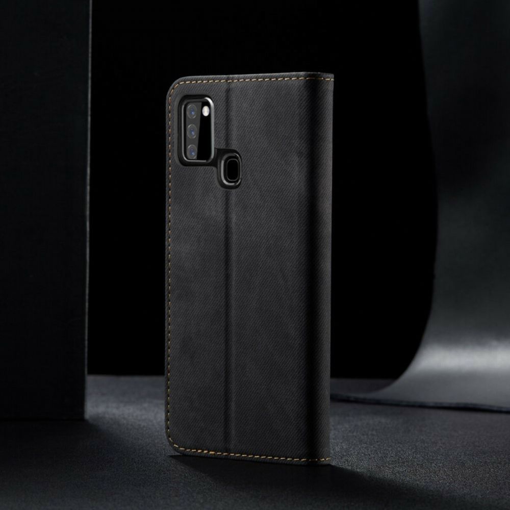 Schutzhülle Für Samsung Galaxy A21s Flip Case Jeansstoff