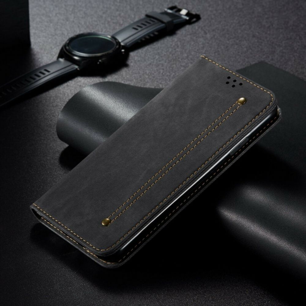 Schutzhülle Für Samsung Galaxy A21s Flip Case Jeansstoff