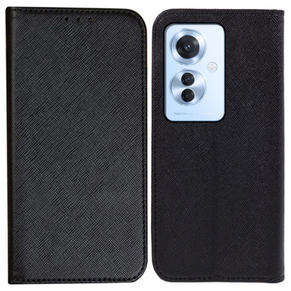 Flip Case Für Oppo Reno 11f 5g Kreuztextur