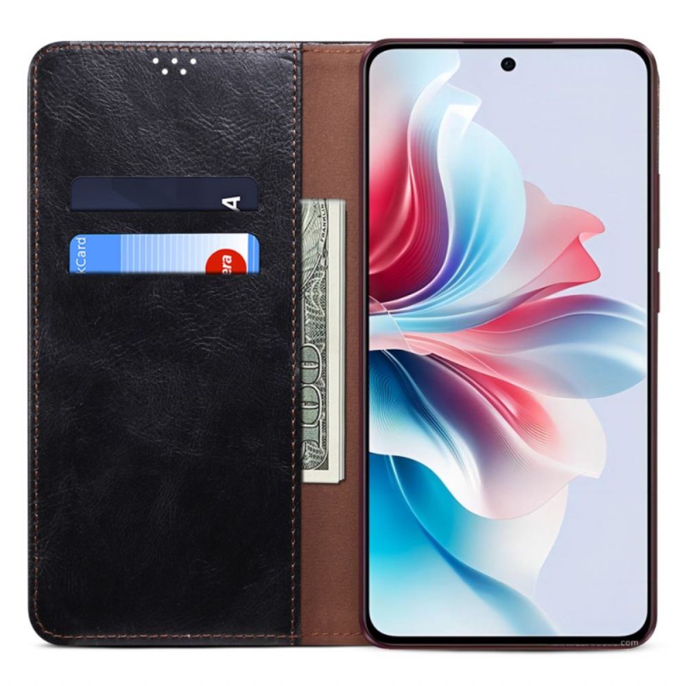 Flip Case Oppo Reno 11f 5g Gewachstes Kunstleder