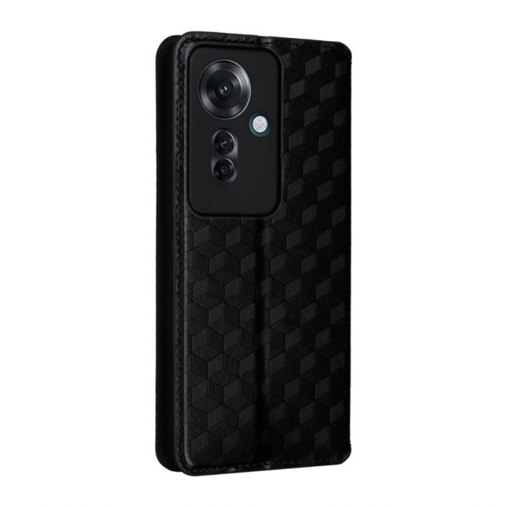 Flip Case Oppo Reno 11f 5g Handyhülle Rautenmuster