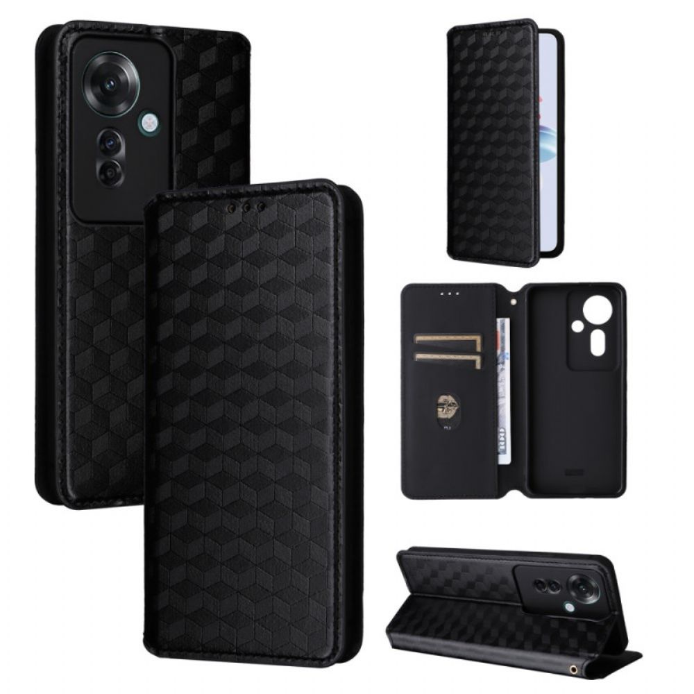 Flip Case Oppo Reno 11f 5g Handyhülle Rautenmuster