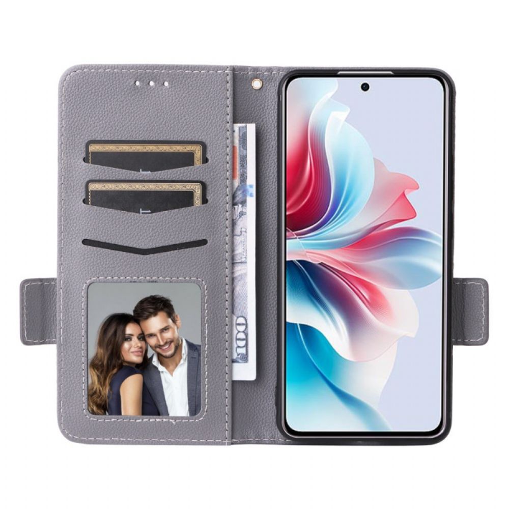 Lederhüllen Oppo Reno 11f 5g Handyhülle Lederarmband-stil