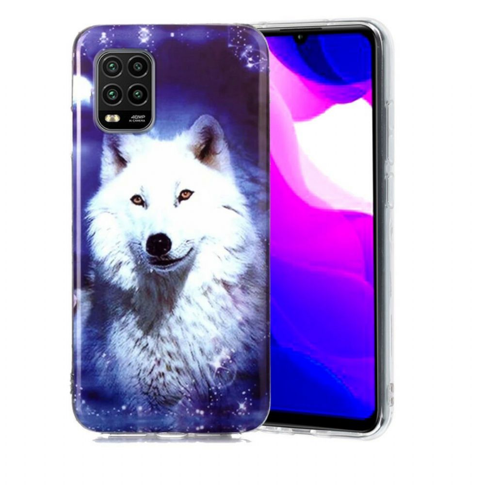 Hülle Für Xiaomi Mi 10 Lite Fluoreszierende Wolf-serie