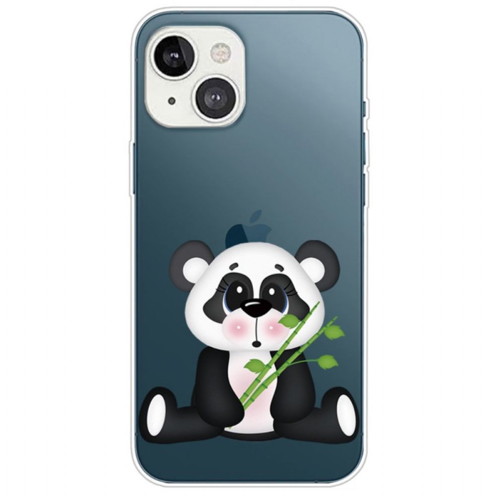 Handyhülle Für iPhone 14 Plus Transparenter Trauriger Panda