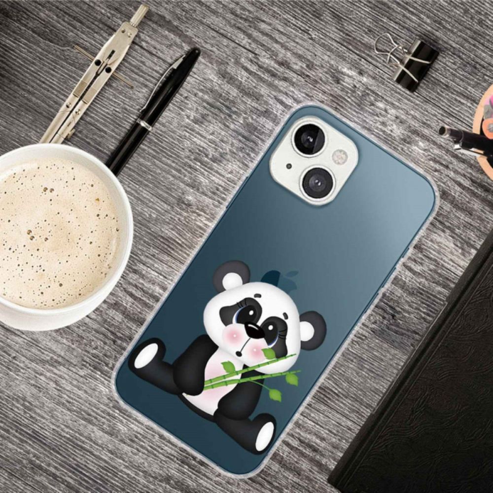 Handyhülle Für iPhone 14 Plus Transparenter Trauriger Panda