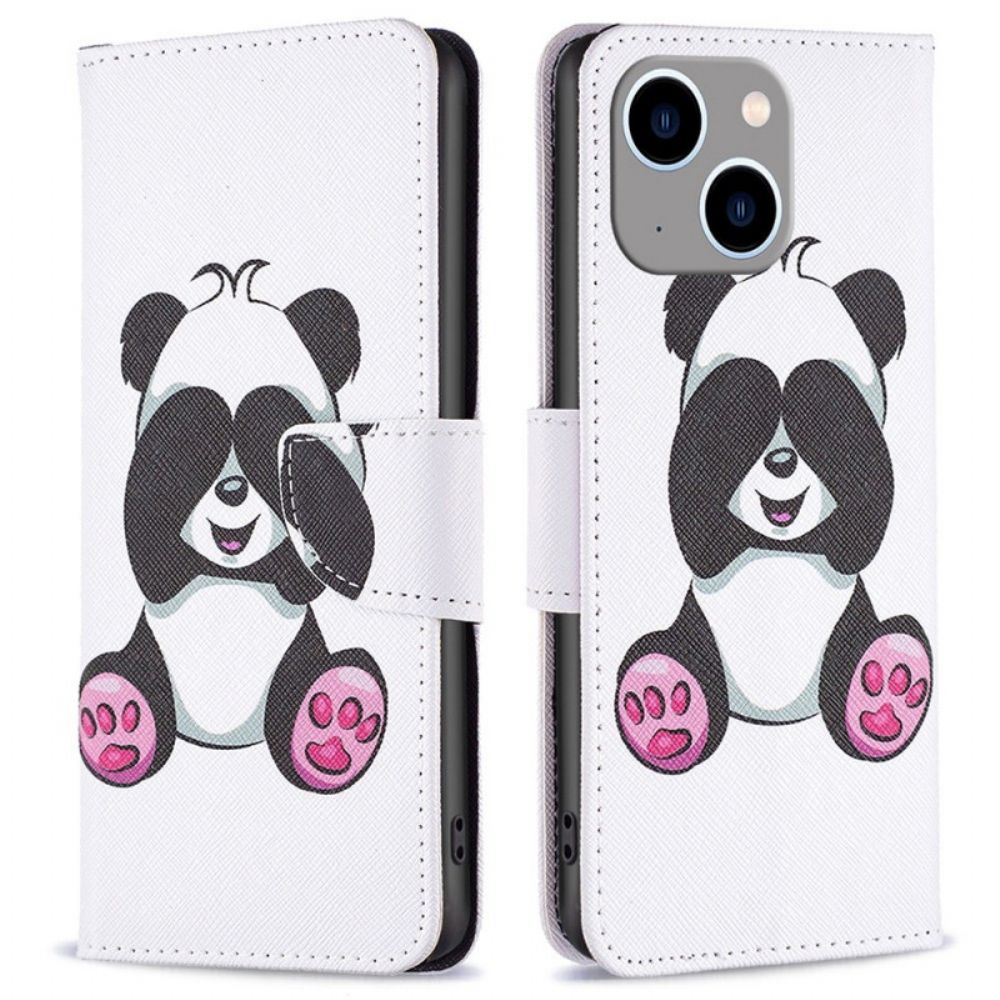 Lederhüllen Für iPhone 14 Plus Panda-spaß