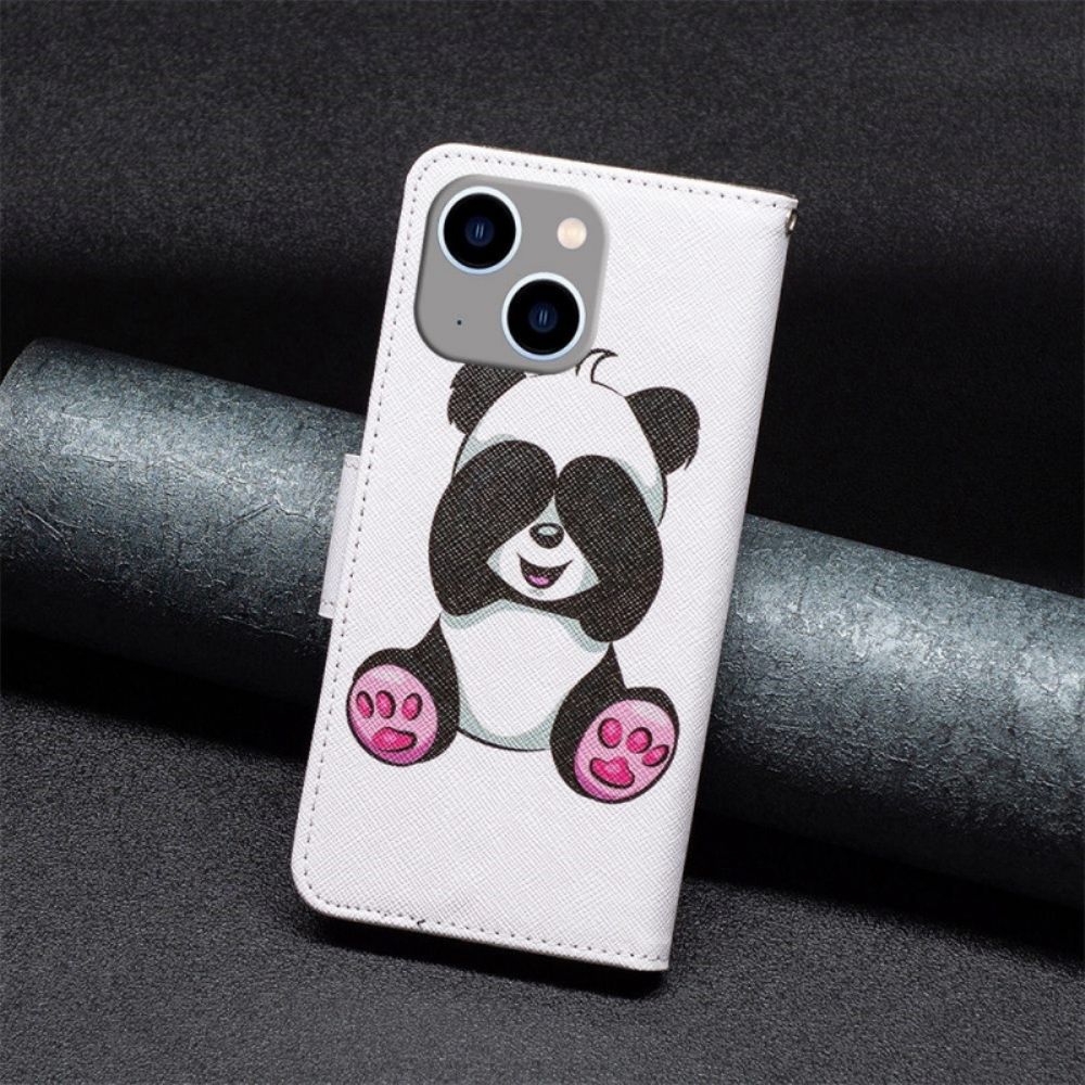 Lederhüllen Für iPhone 14 Plus Panda-spaß