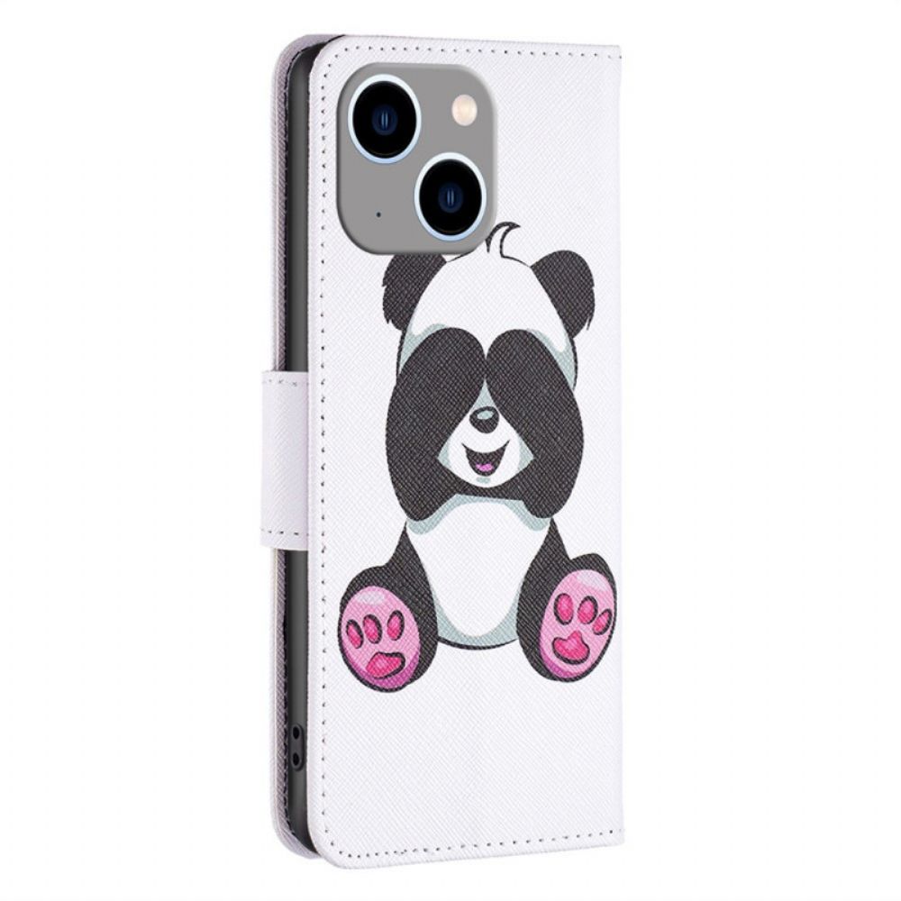 Lederhüllen Für iPhone 14 Plus Panda-spaß