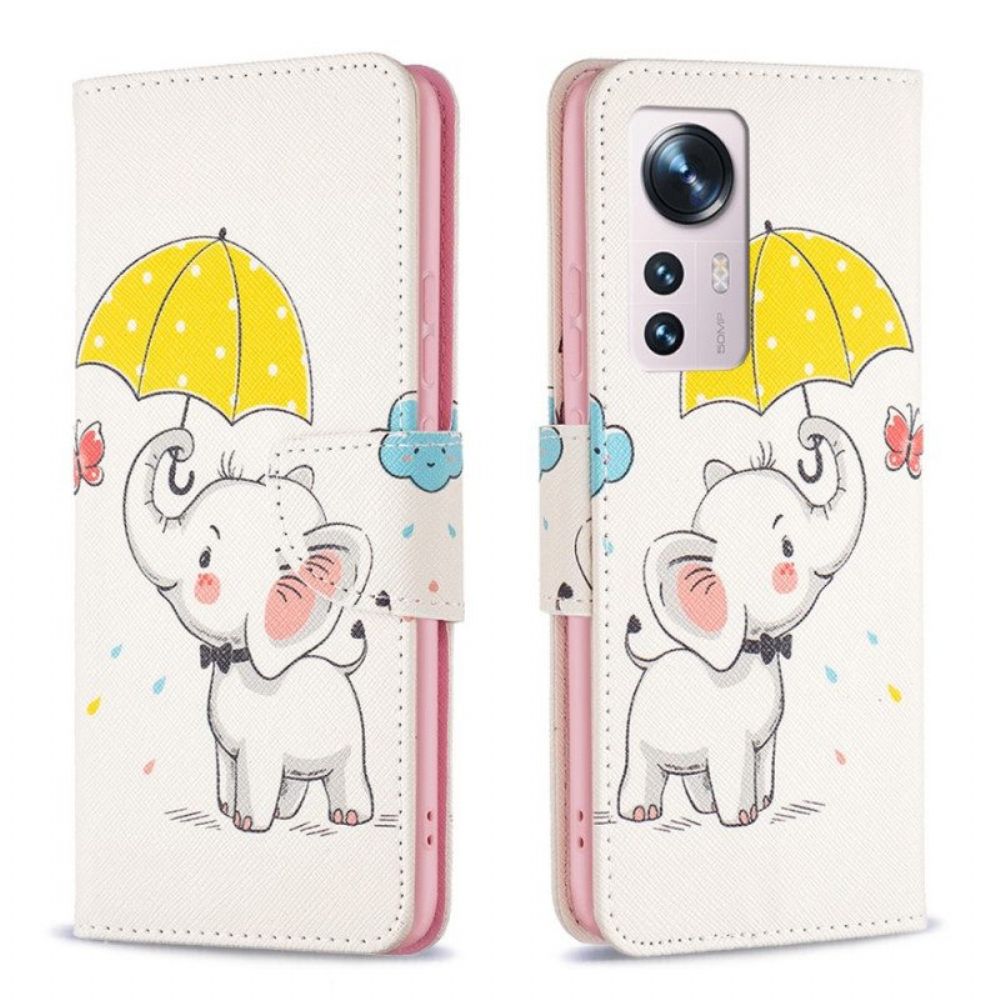 Flip Case Für Xiaomi 12 / 12X Baby Elefant