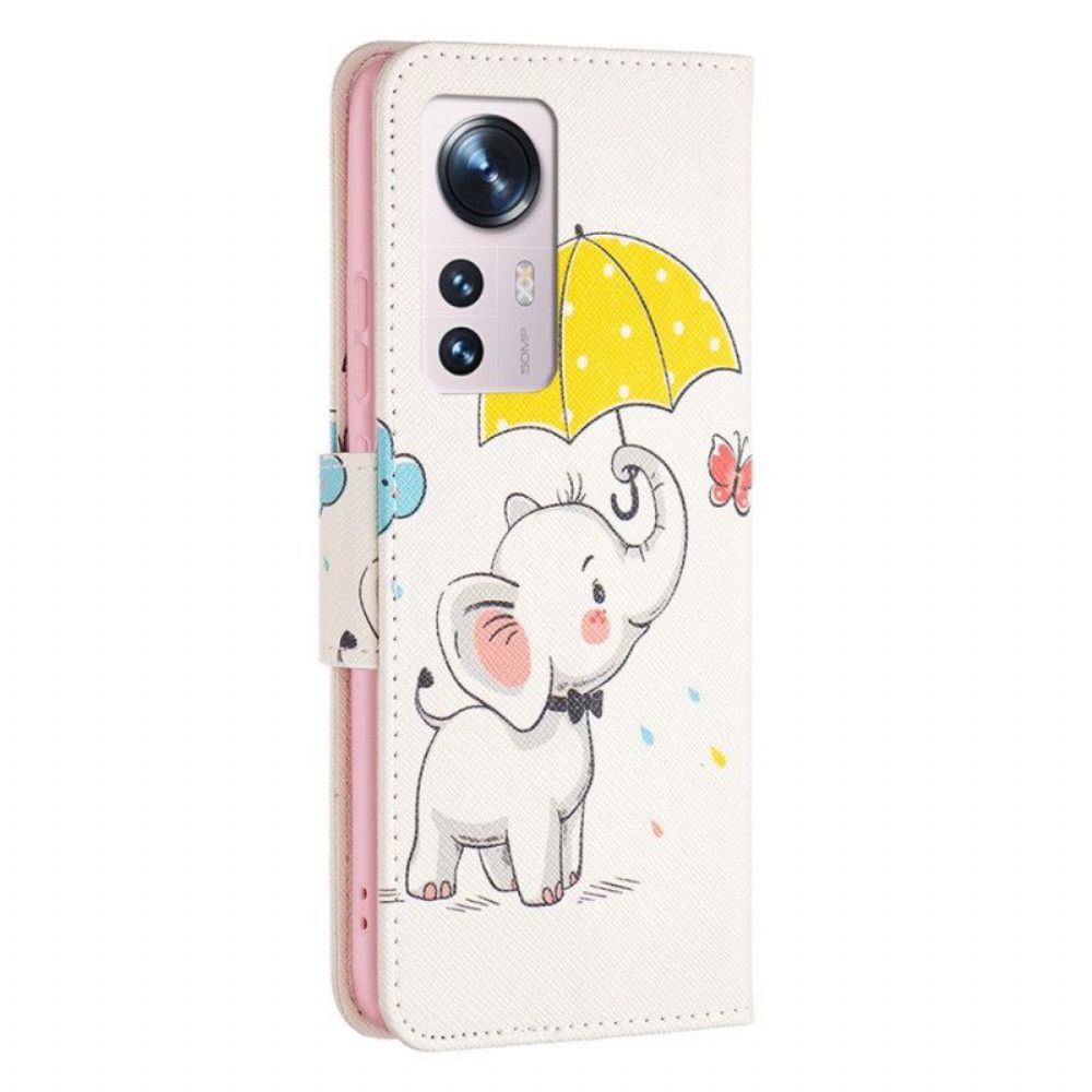 Flip Case Für Xiaomi 12 / 12X Baby Elefant