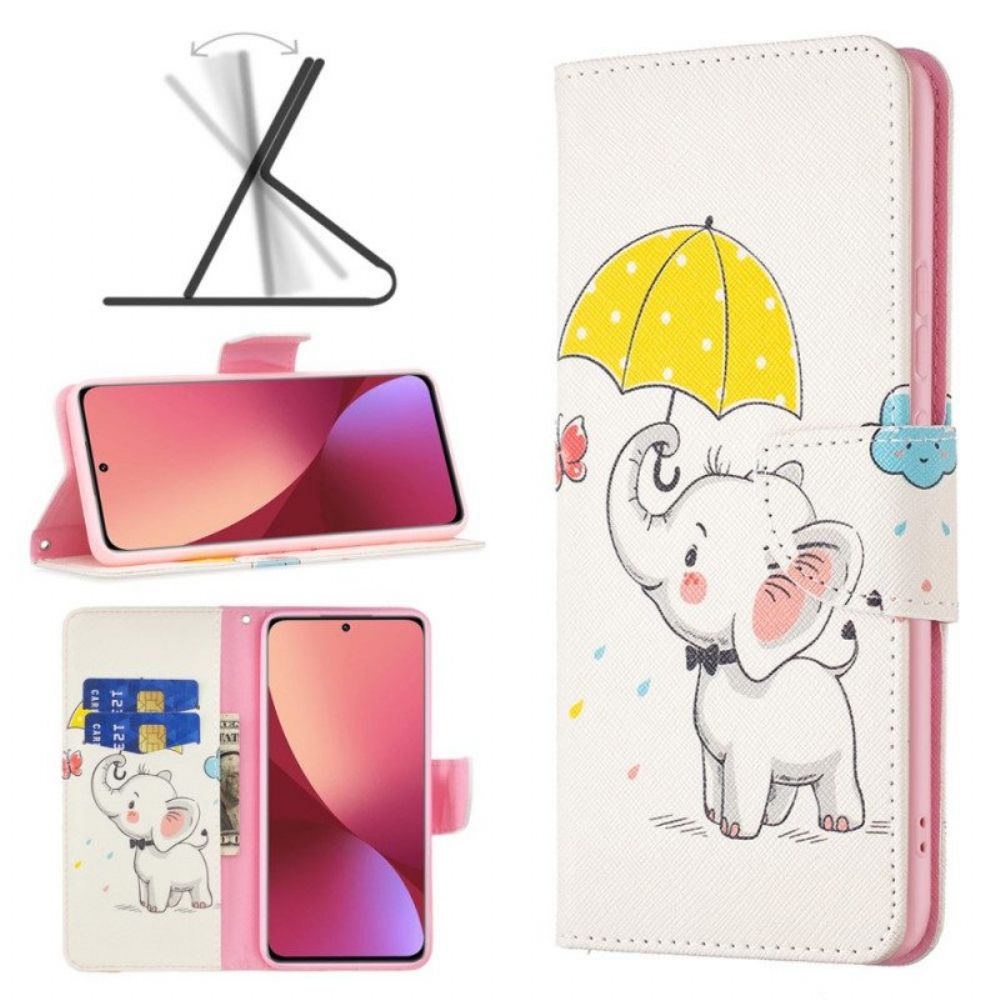 Flip Case Für Xiaomi 12 / 12X Baby Elefant