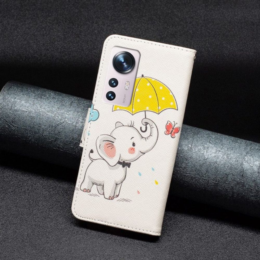 Flip Case Für Xiaomi 12 / 12X Baby Elefant