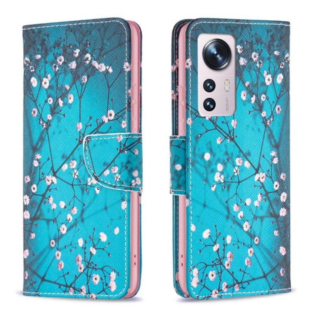 Flip Case Für Xiaomi 12 / 12X Blühender Baum