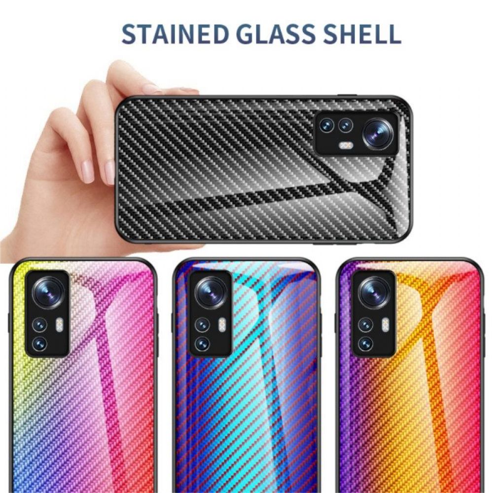 Hülle Für Xiaomi 12 / 12X Gehärtetes Kohlefaserglas