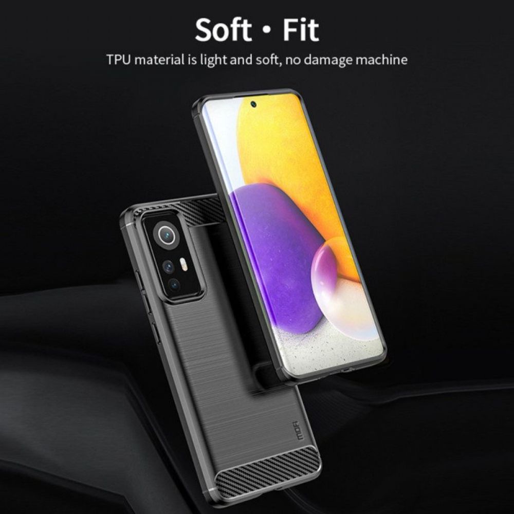 Hülle Für Xiaomi 12 / 12X Mofi Gebürstete Kohlefaser