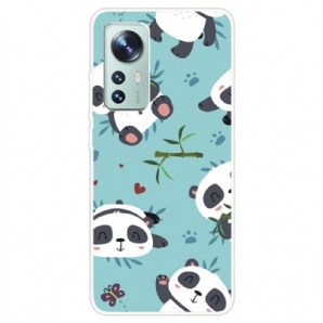 Hülle Für Xiaomi 12 / 12X Panda-haufen Aus Silikon