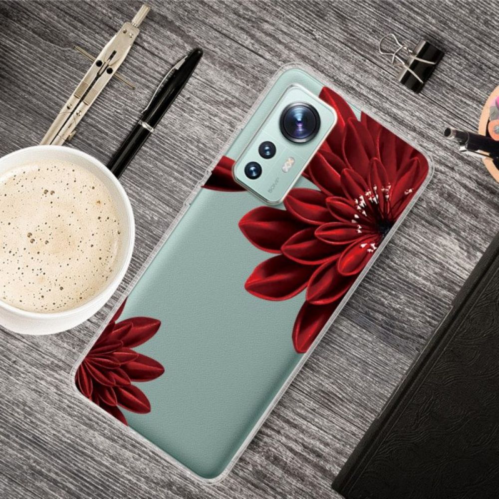 Hülle Für Xiaomi 12 / 12X Rote Blumen