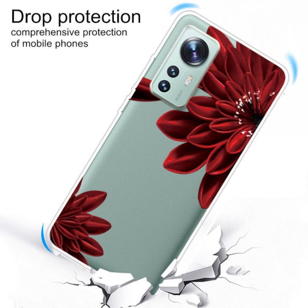 Hülle Für Xiaomi 12 / 12X Rote Blumen