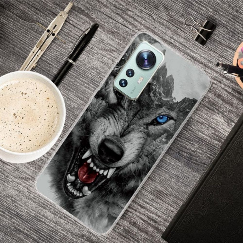 Hülle Für Xiaomi 12 / 12X Wilder Wolf Aus Silikon