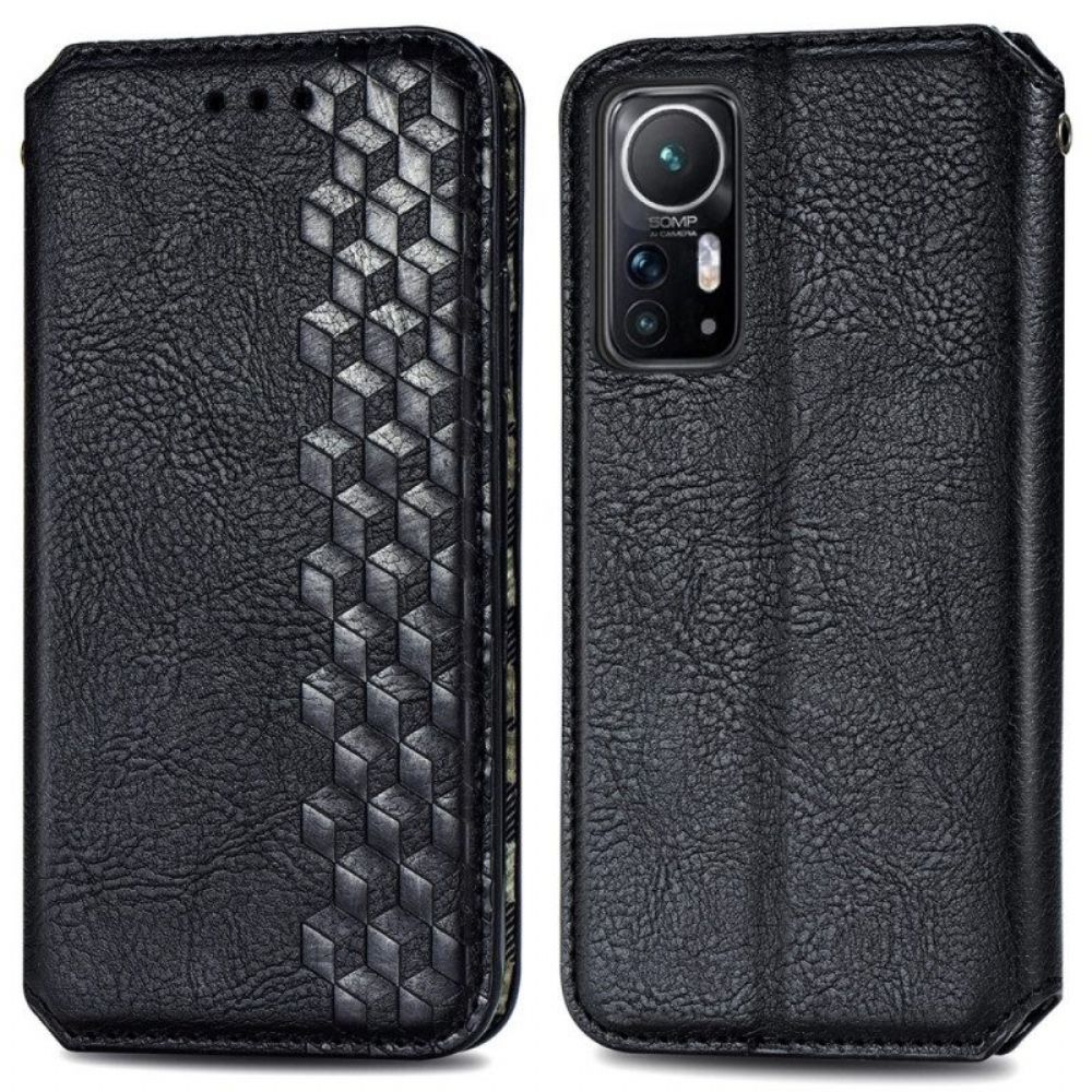 Schutzhülle Für Xiaomi 12 / 12X Flip Case Diamantstruktur