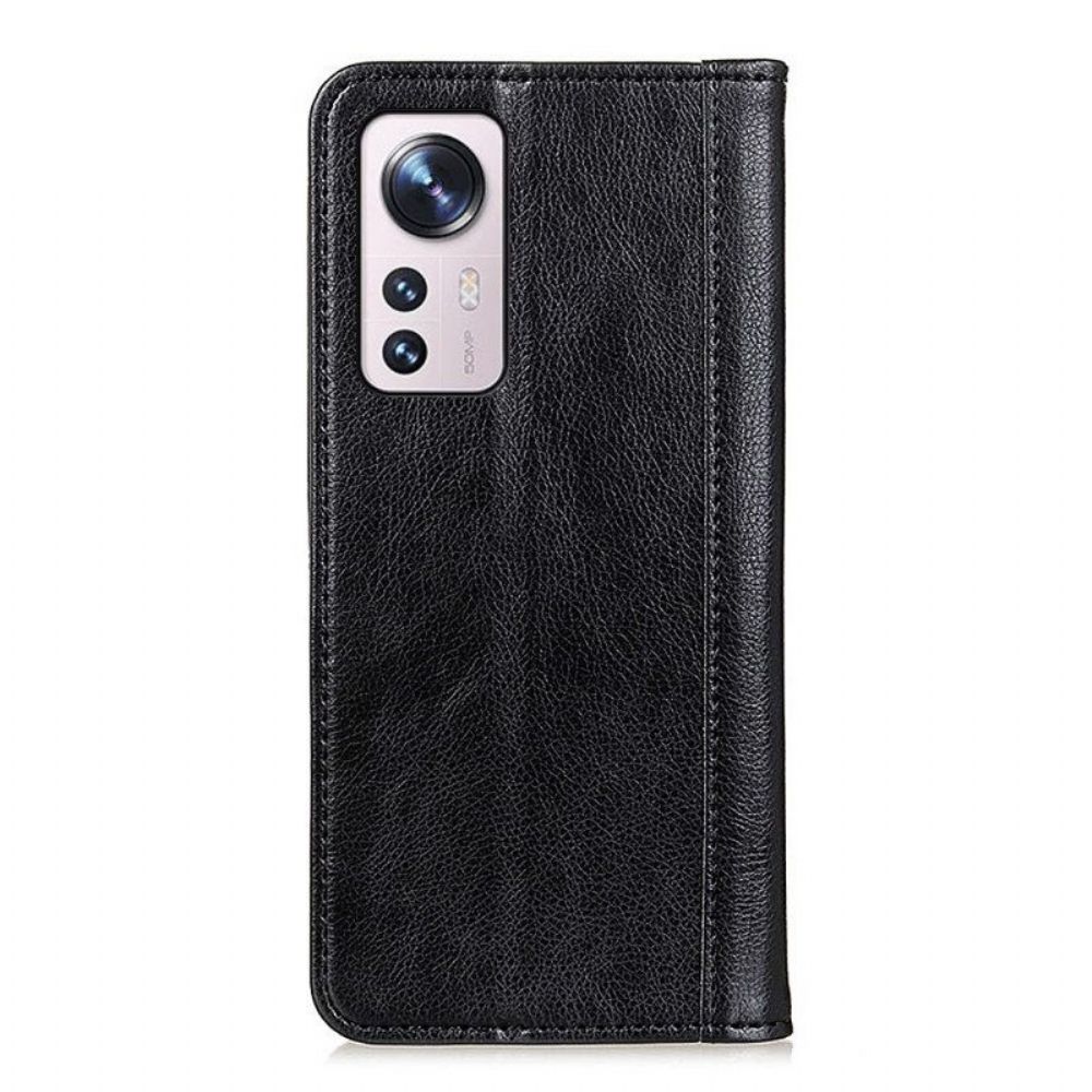 Schutzhülle Für Xiaomi 12 / 12X Flip Case Farbige Version Aus Spaltleder