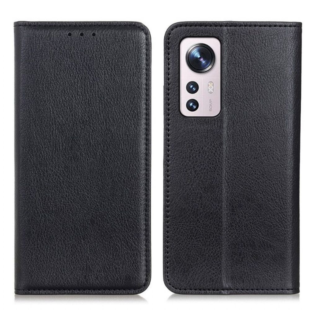 Schutzhülle Für Xiaomi 12 / 12X Flip Case Litschi-spaltleder-textur