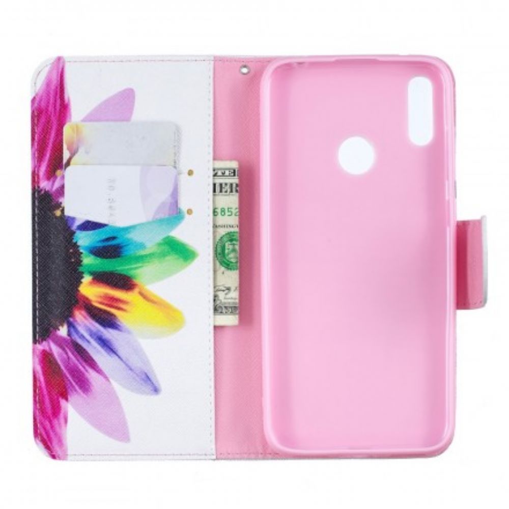 Flip Case Für Huawei Y7 2024 Aquarell Blume