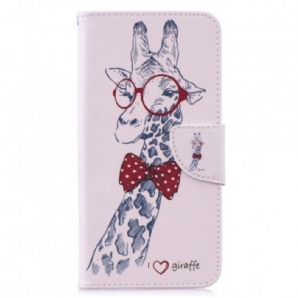 Flip Case Für Huawei Y7 2024 Nerdige Giraffe