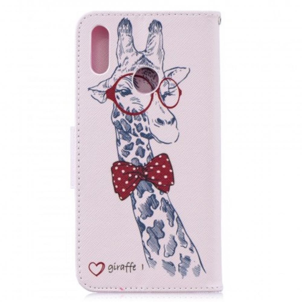 Flip Case Für Huawei Y7 2024 Nerdige Giraffe